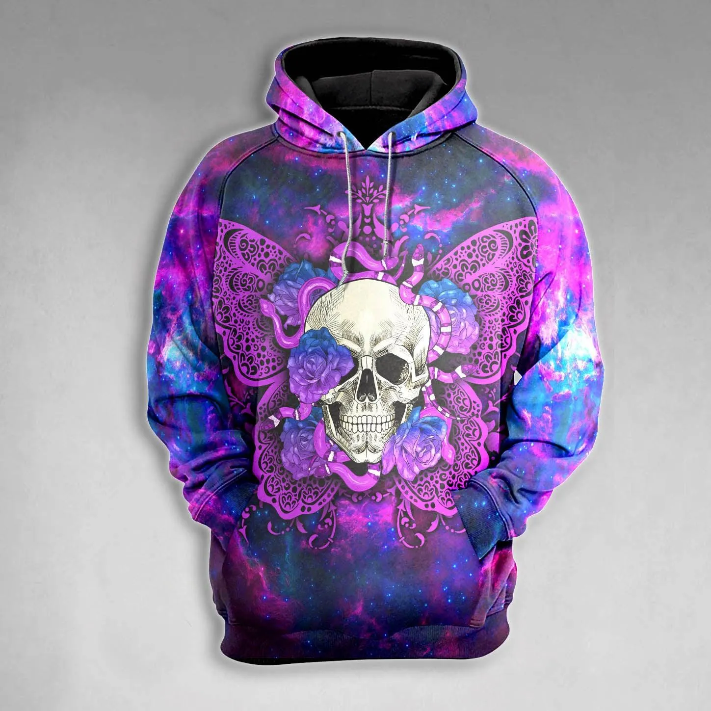 Skull Butterfly Purple Gothic Combo Hoodie and Leggings