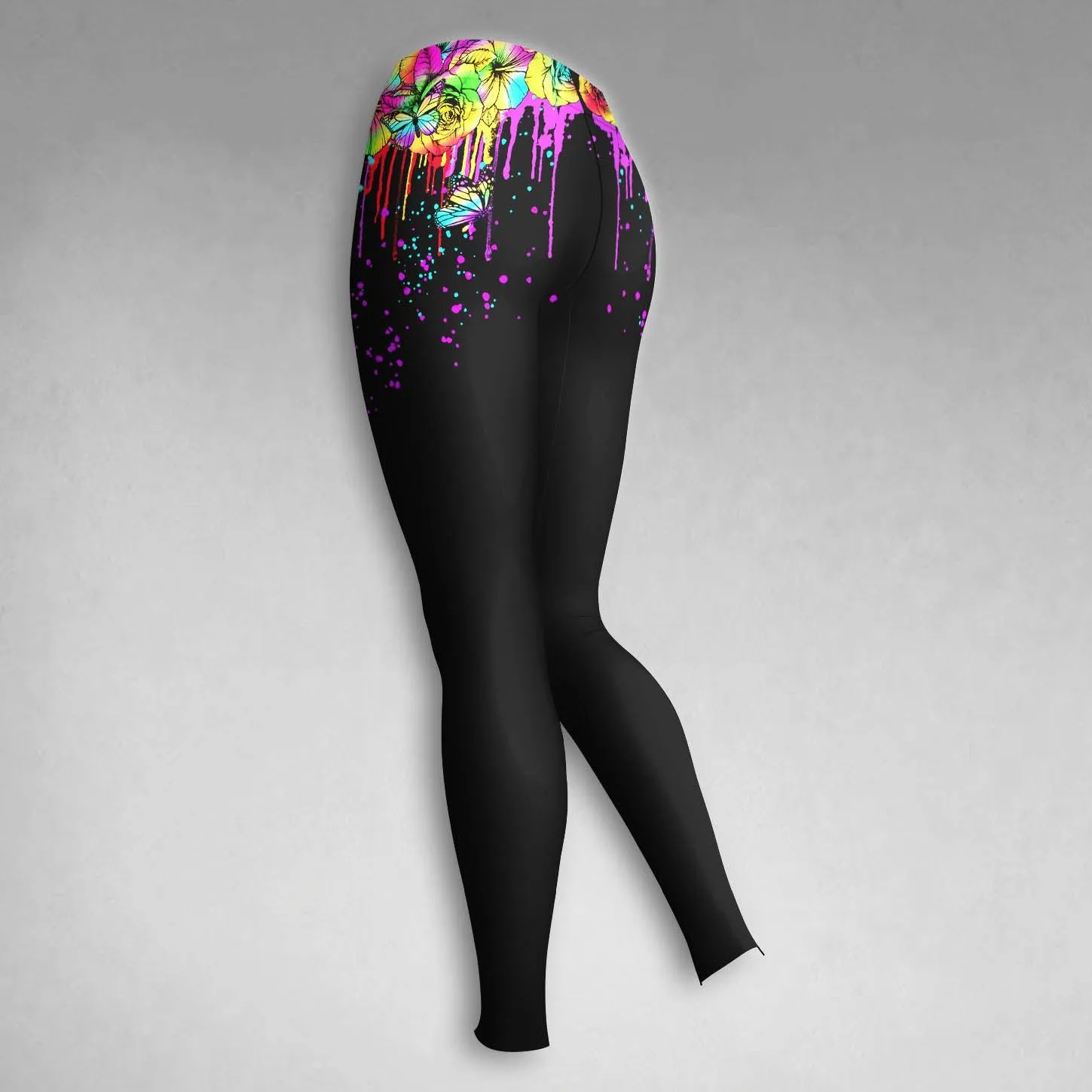 Skull Flower Colorful Gothic Combo Hoodie and Leggings