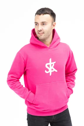 Sofa Killer warm pink men hoodie with white SK logo