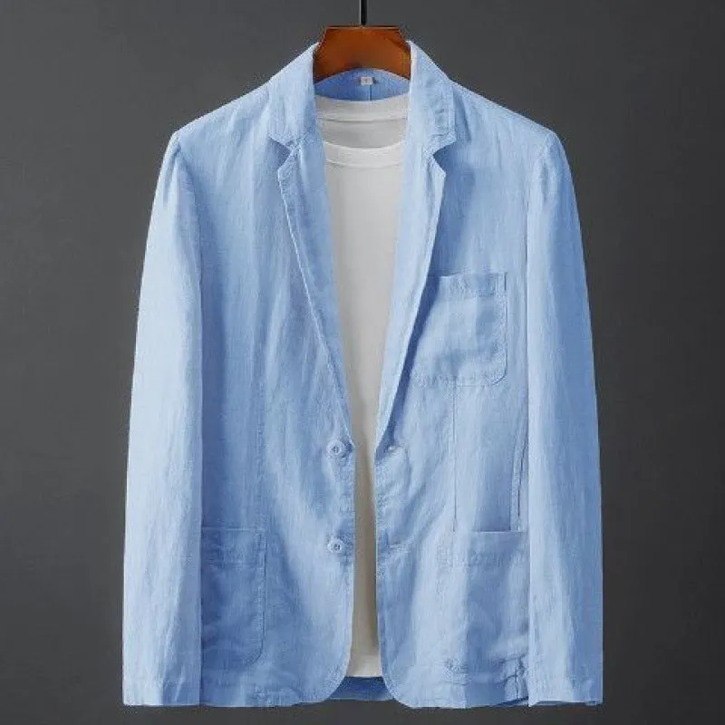 Solid Linen Suit