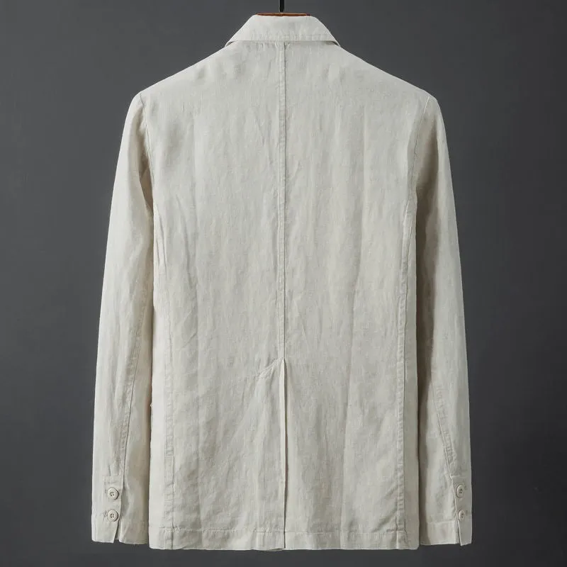 Solid Linen Suit