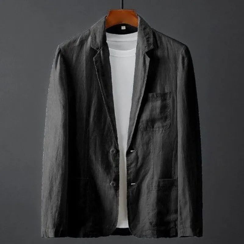 Solid Linen Suit