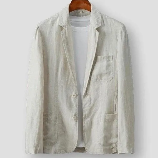 Solid Linen Suit