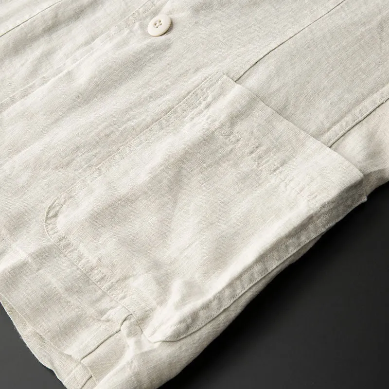 Solid Linen Suit