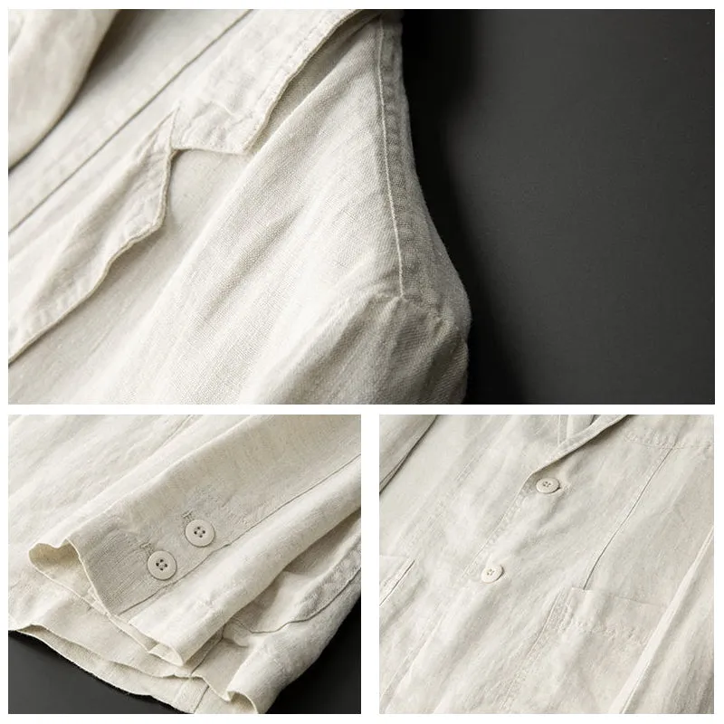Solid Linen Suit