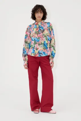 STINE GOYA MULTICOLOURED GATHERED LONG SLEEVE TOP SG-T0042259 125