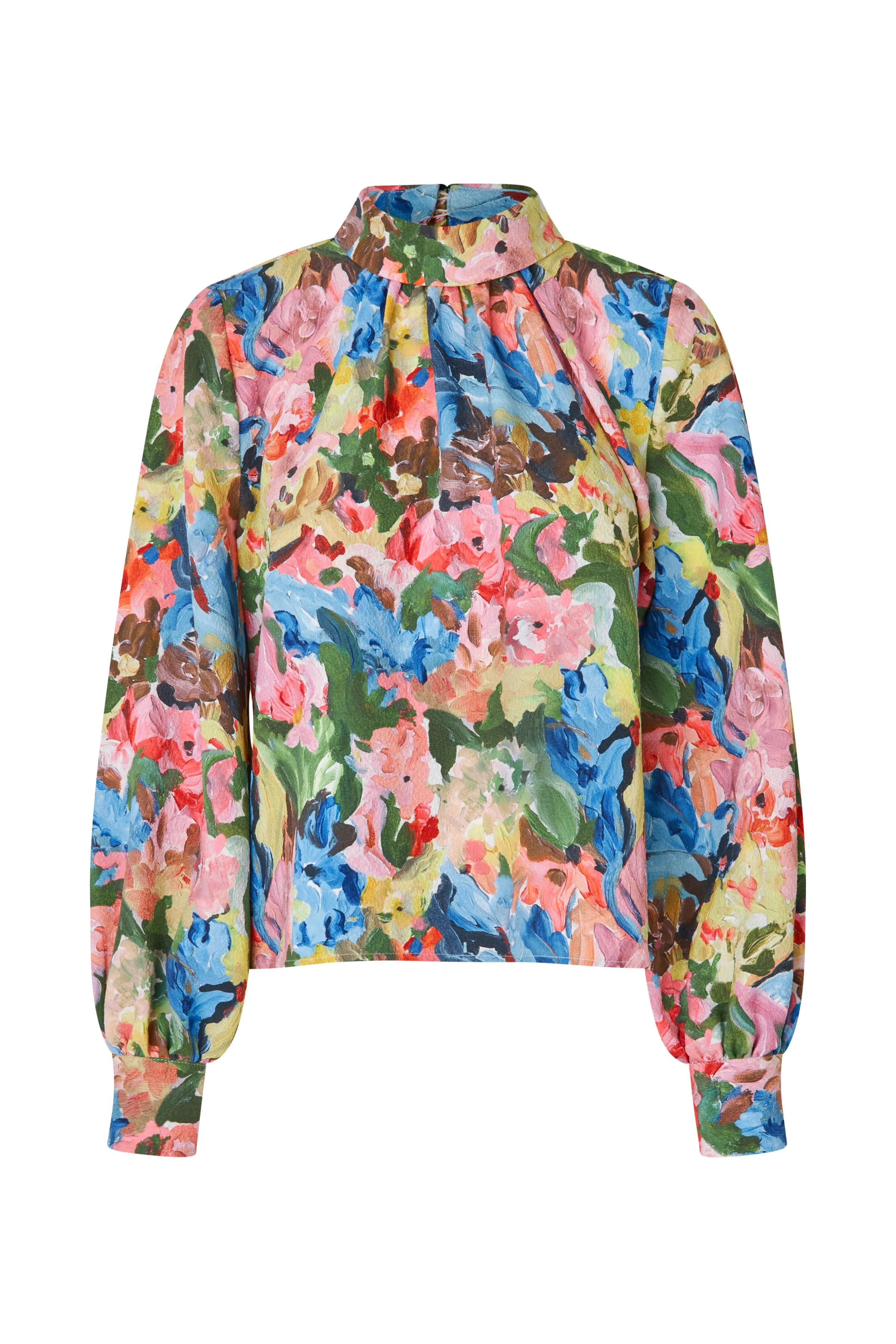STINE GOYA MULTICOLOURED GATHERED LONG SLEEVE TOP SG-T0042259 125
