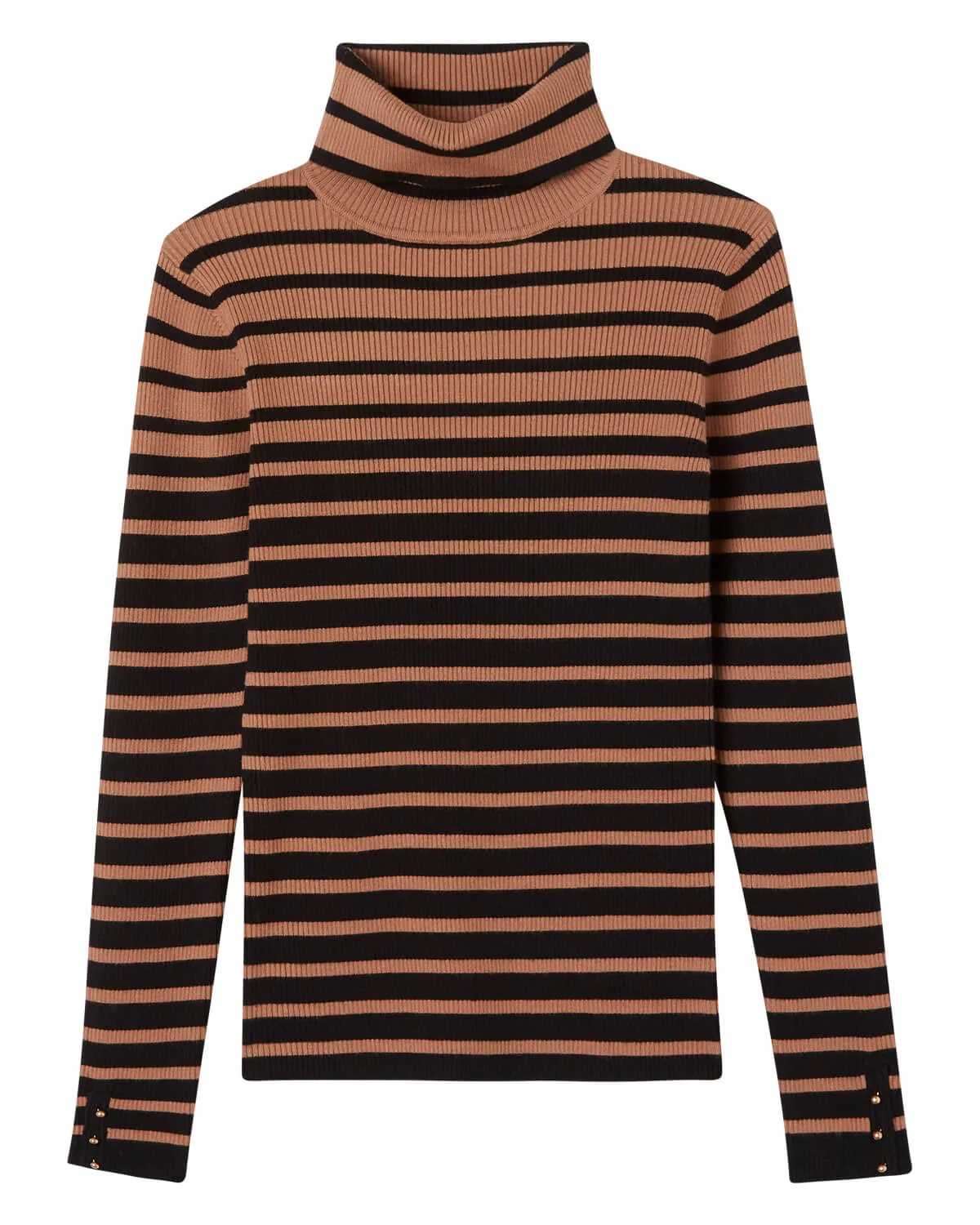 Striped Turtleneck Sweater