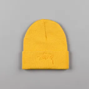 Stussy Tonal Stock Cuff Beanie - Mustard