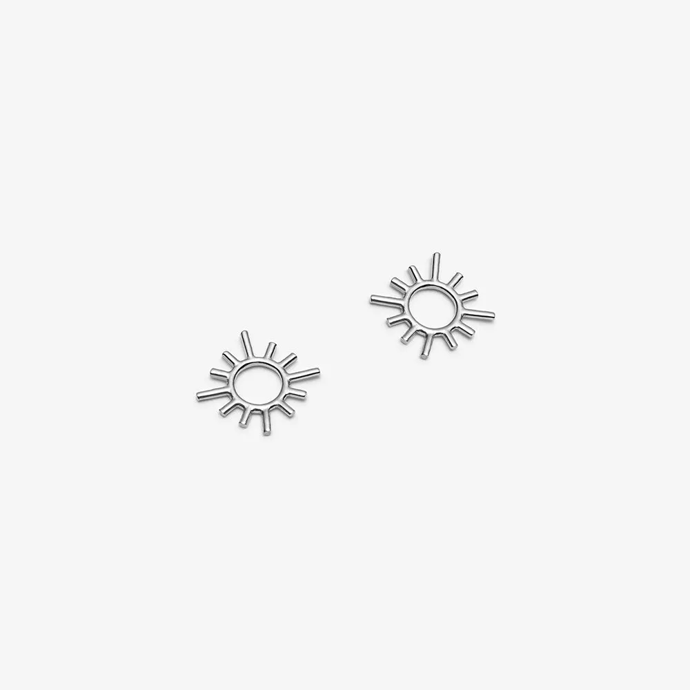 Sun Earrings - Silver