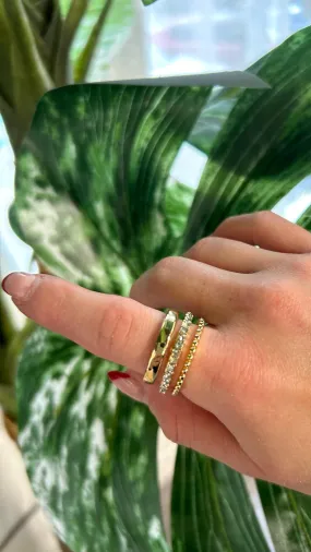 Three Layer Ring | Gold