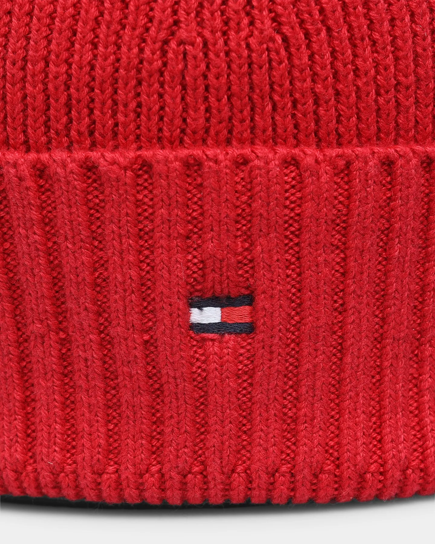 Tommy Jeans Essential Rib Short Beanie Red