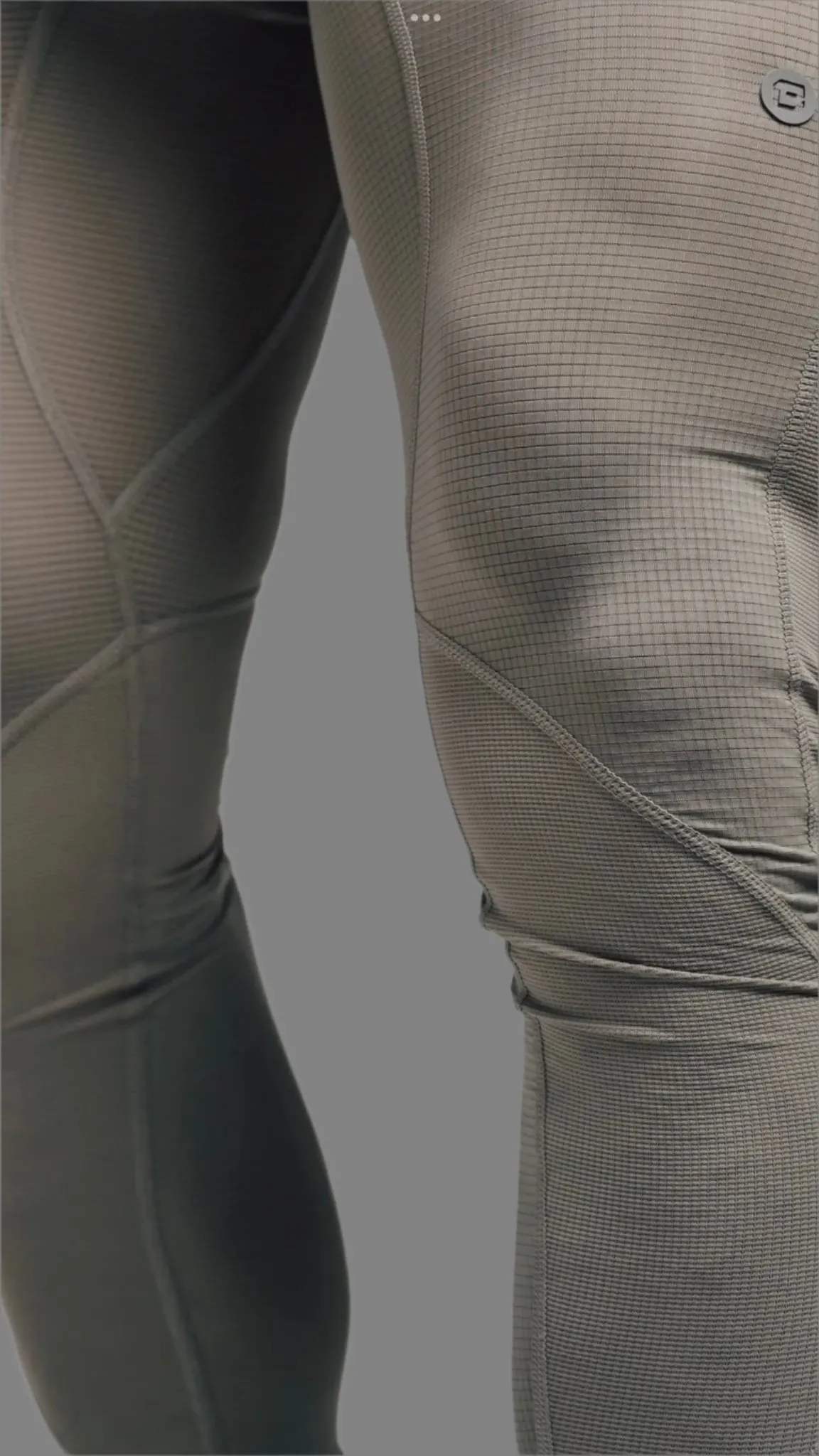 Total War Battle Vented Mesh Training Tight - Ghost Grey