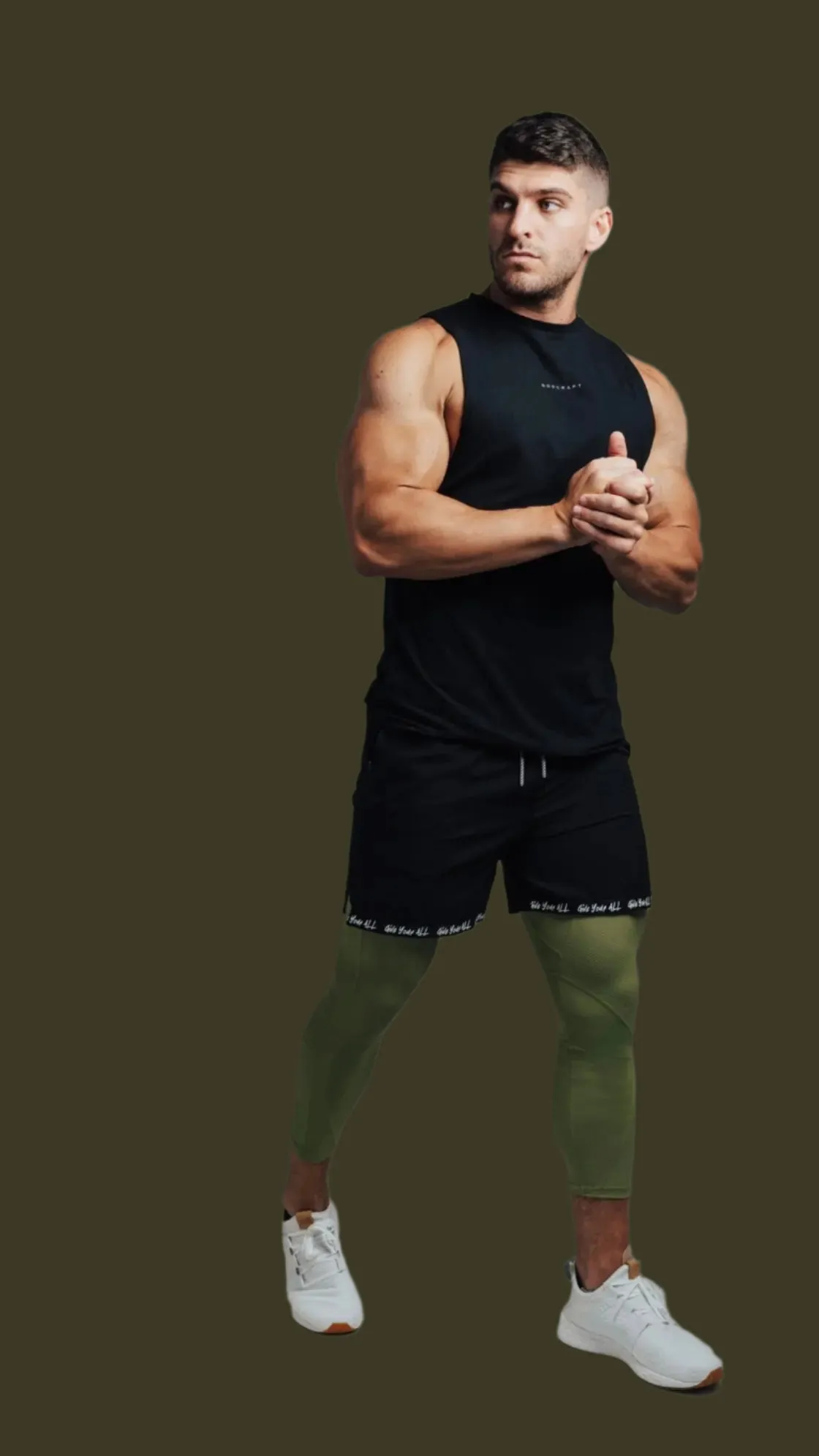 Total War Battle Vented Mesh Training Tight - Olive Green