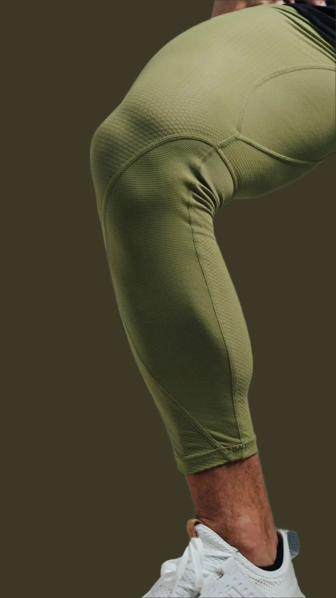 Total War Battle Vented Mesh Training Tight - Olive Green