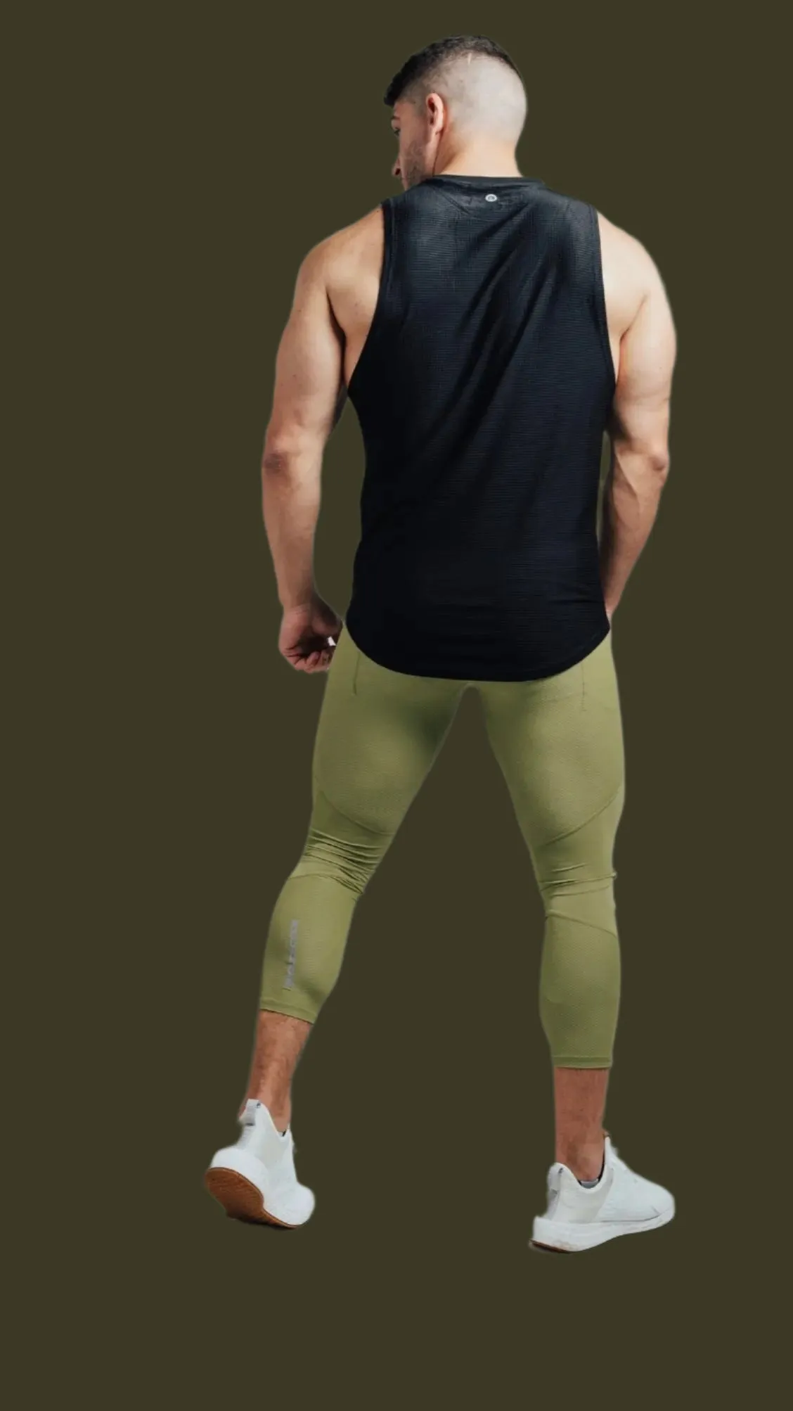 Total War Battle Vented Mesh Training Tight - Olive Green