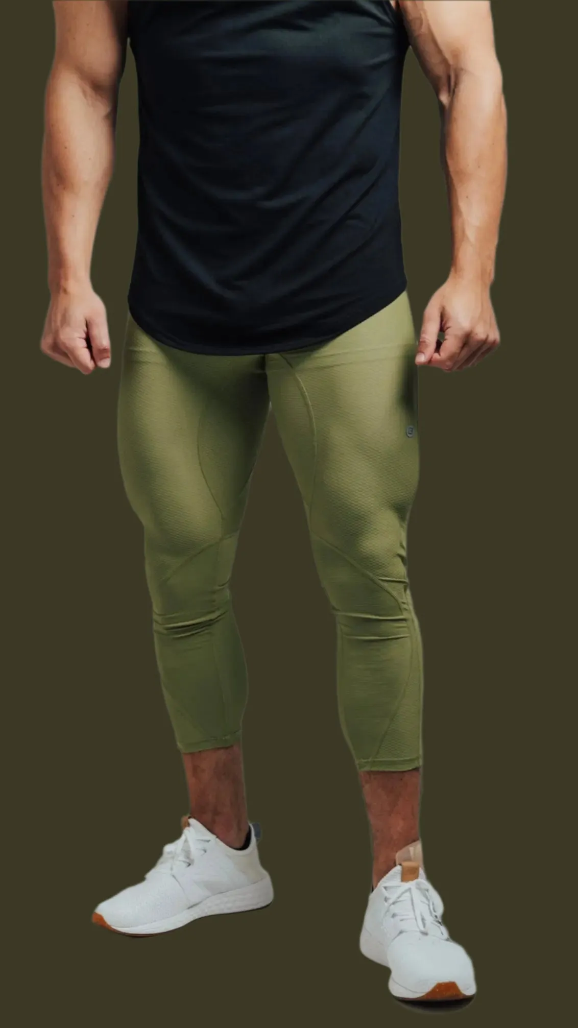 Total War Battle Vented Mesh Training Tight - Olive Green
