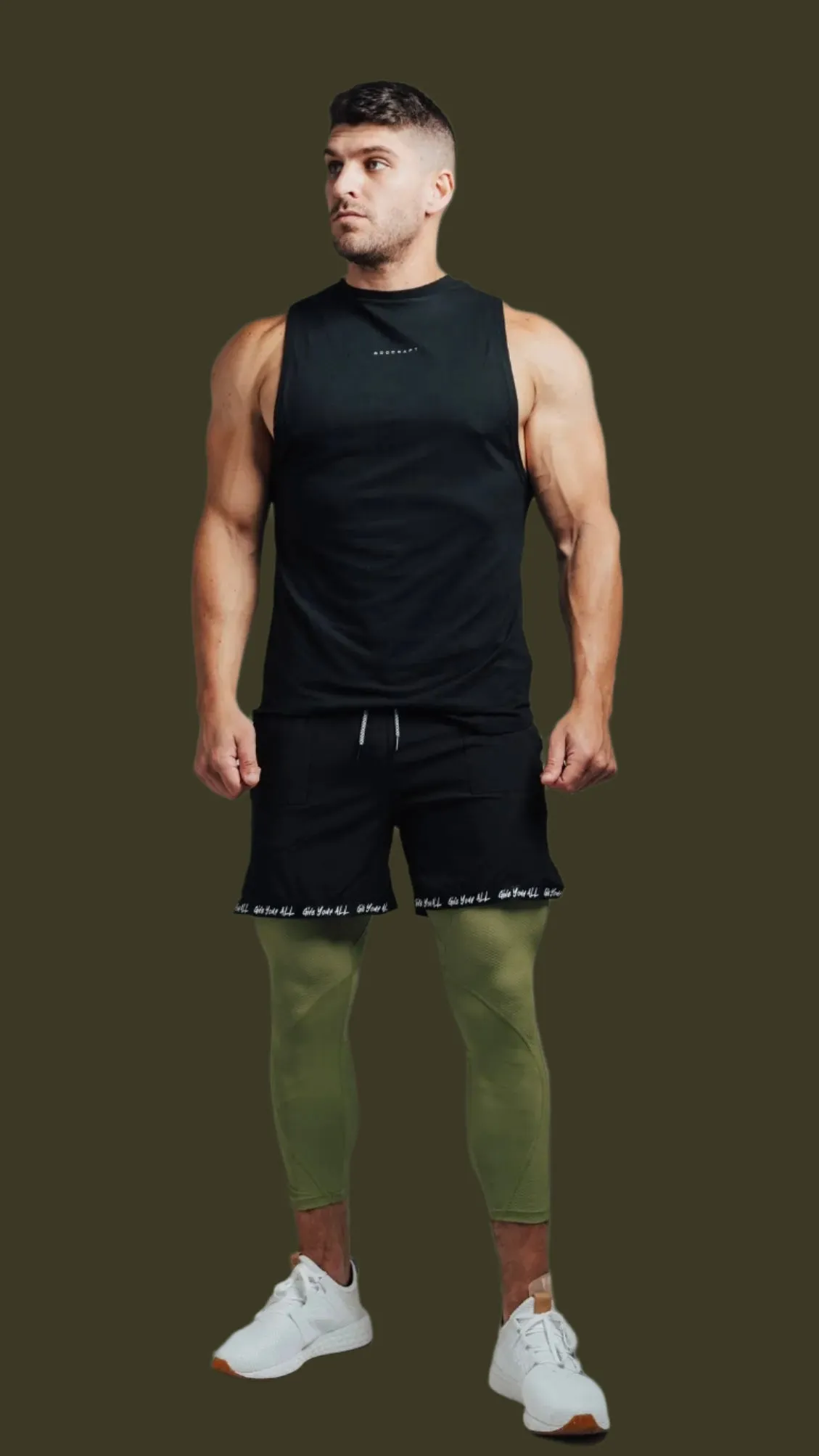 Total War Battle Vented Mesh Training Tight - Olive Green