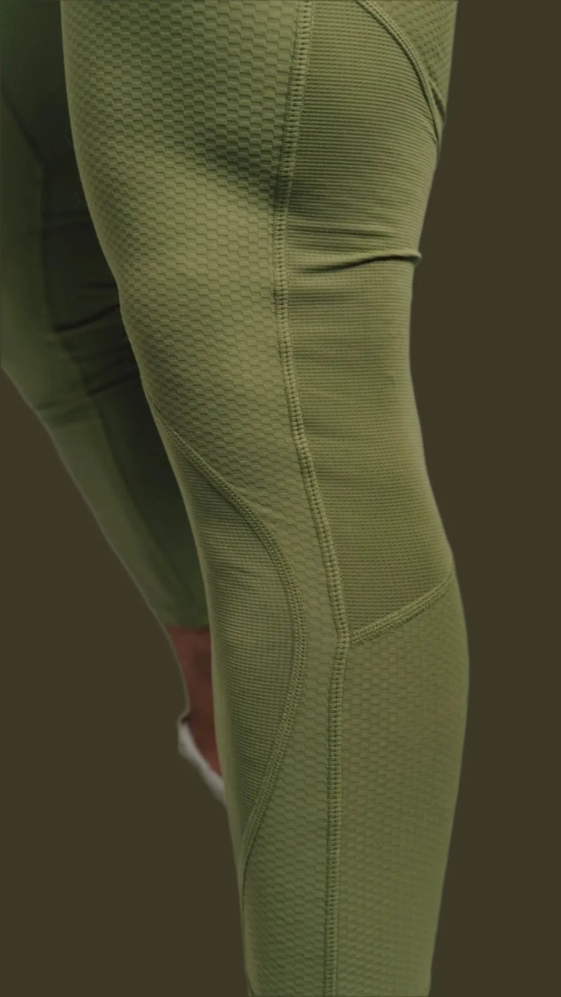 Total War Battle Vented Mesh Training Tight - Olive Green