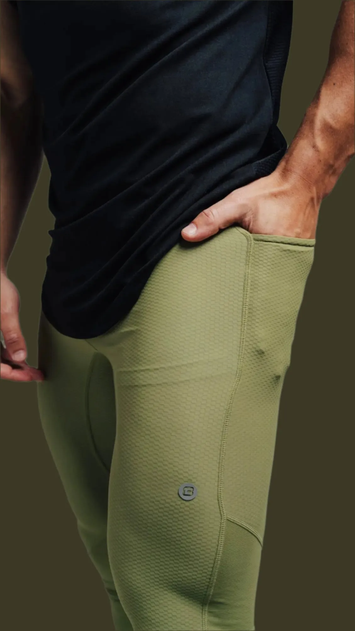 Total War Battle Vented Mesh Training Tight - Olive Green