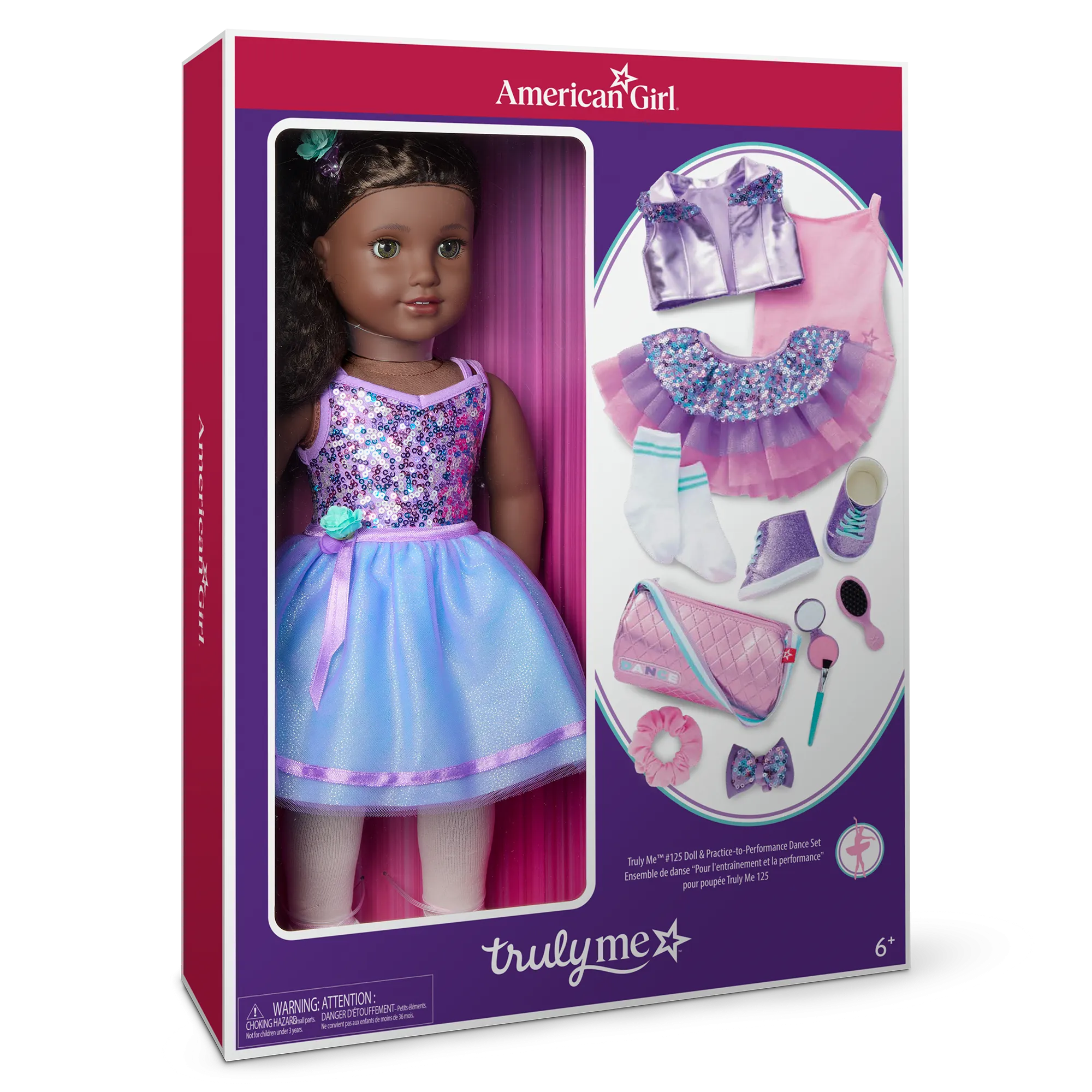 Truly Me™ #127 18-inch Doll & Practice-to-Performance Dance Set