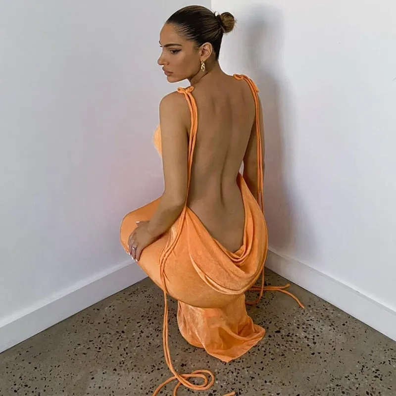 Vanessa Backless Maxi Dress