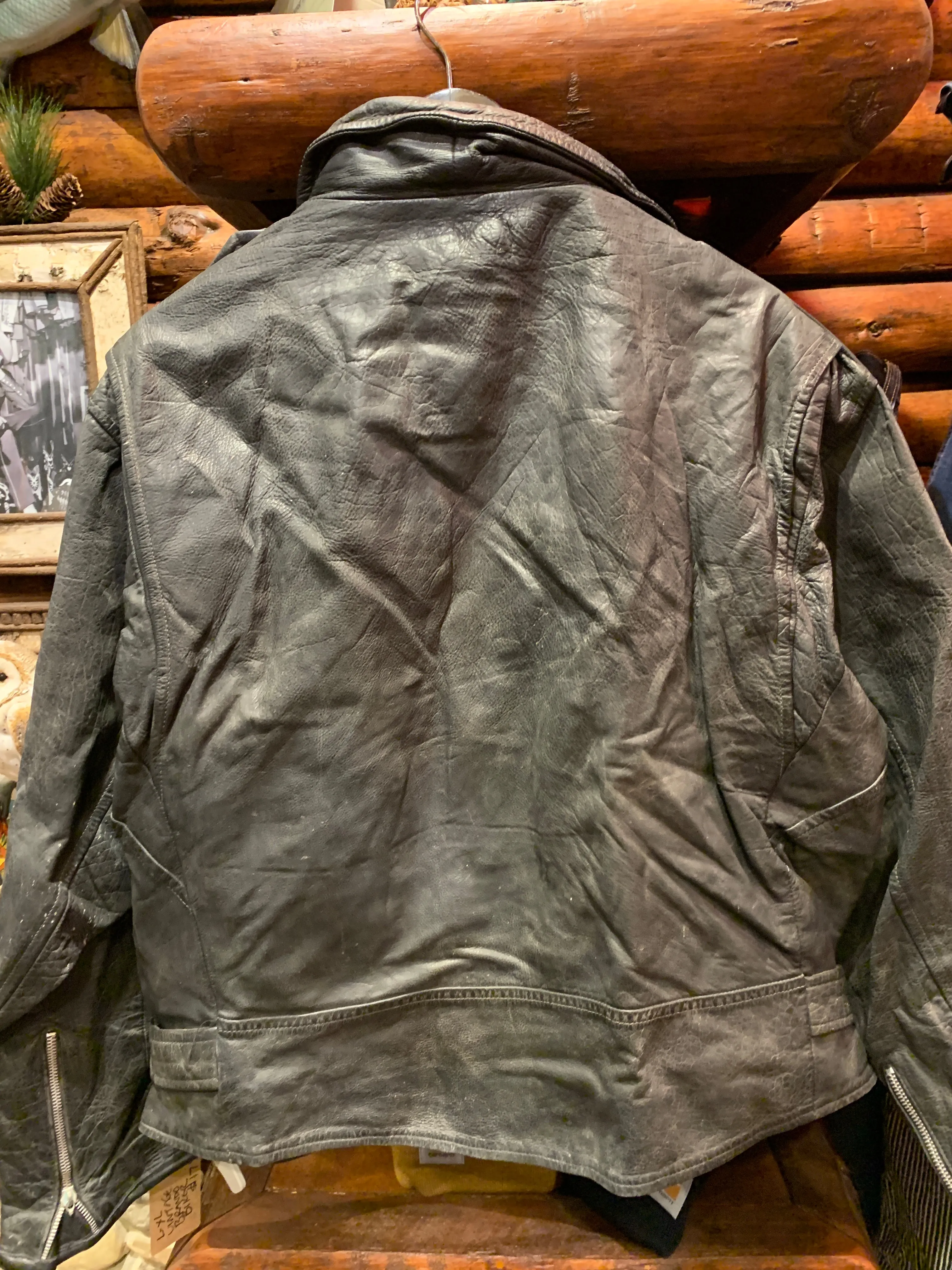 Vintage Biker Jacket, L-XL