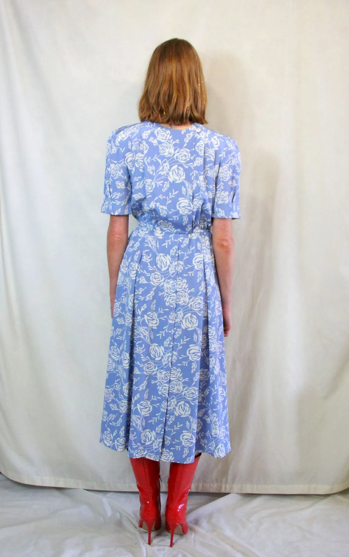 Vintage Liz Claiborne Floral Midi Tea Dress