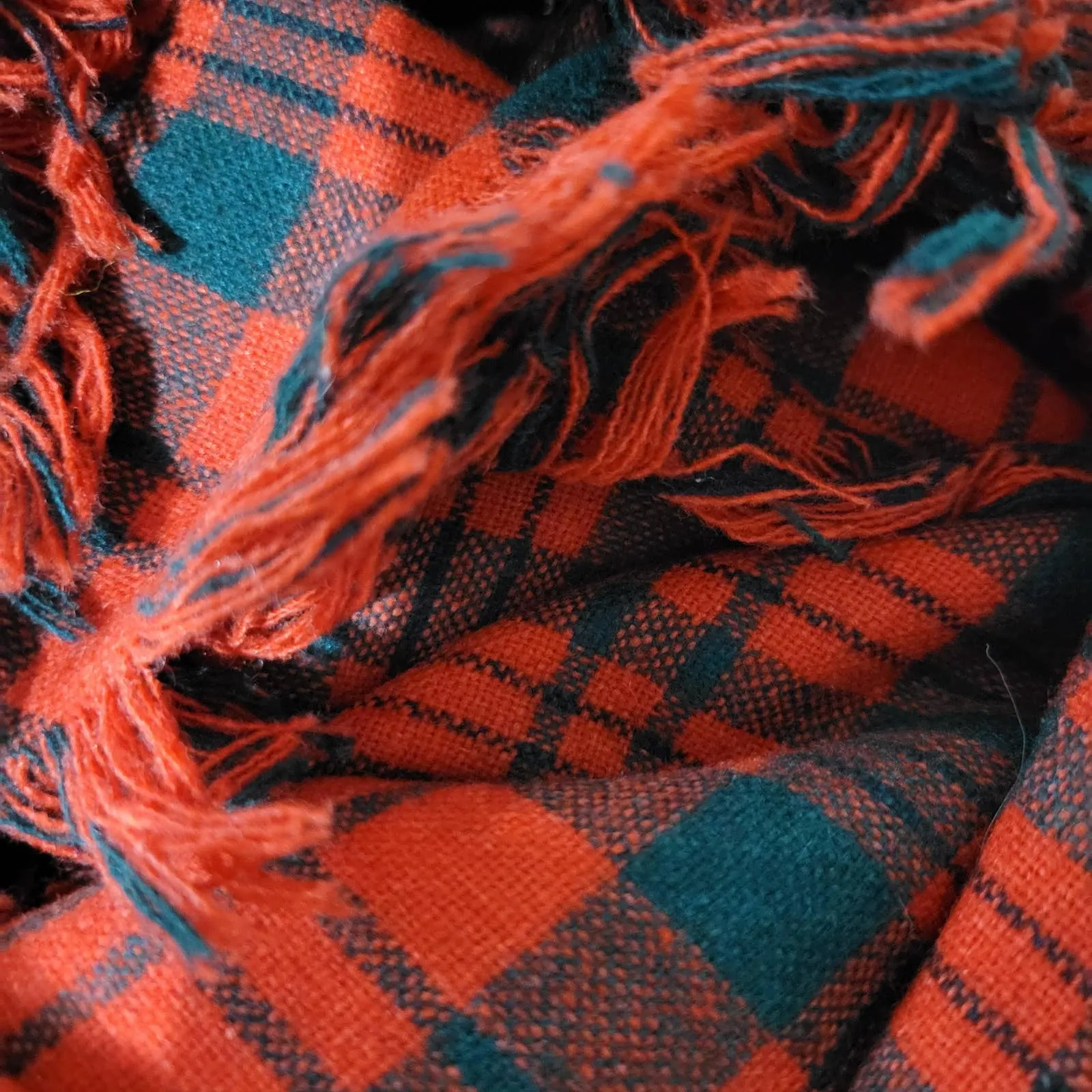 Vintage Tartan Maxi Dress Matching Shawl Red Wool Saba Plaid 70s Size Medium