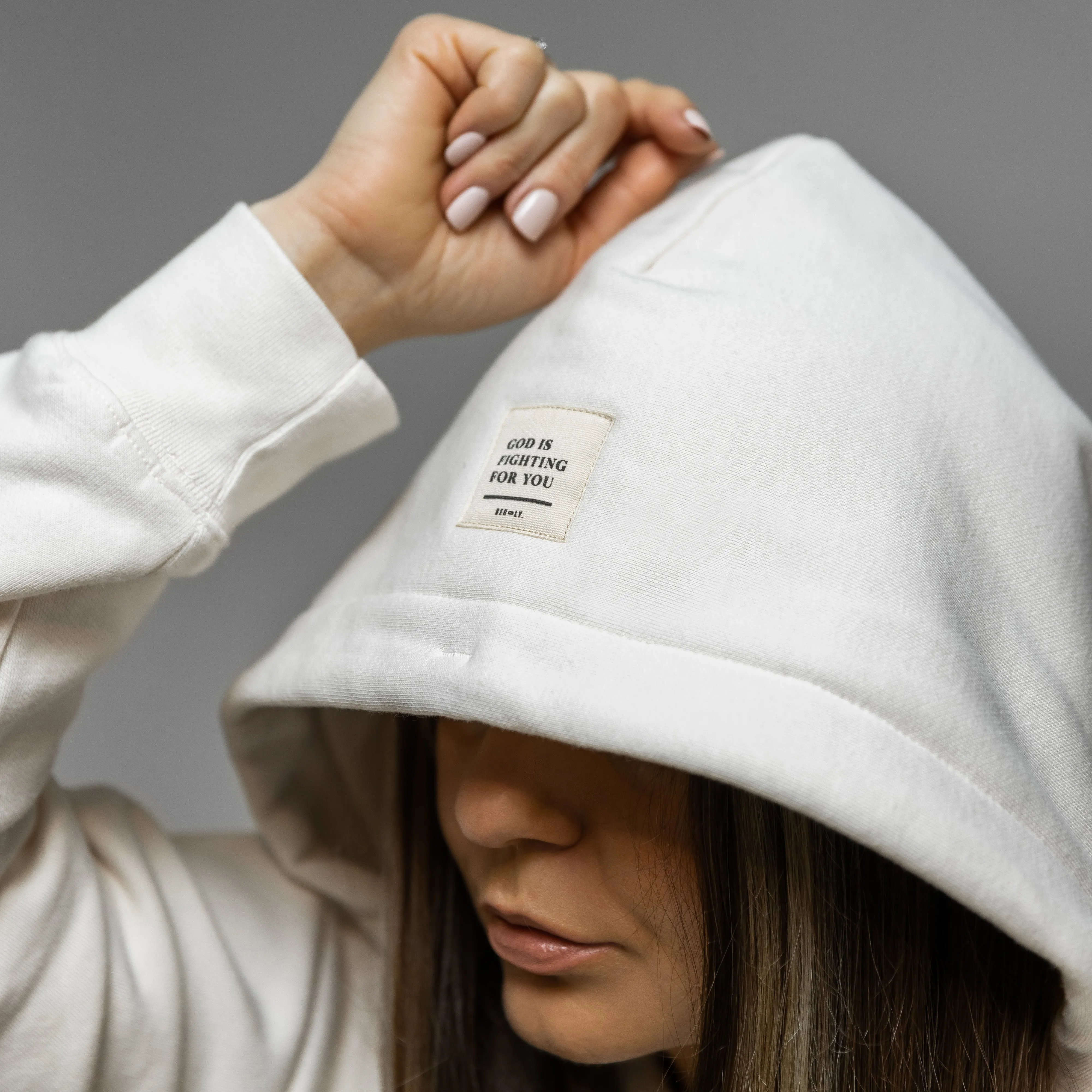 Women's Hoodie «Jesus Army» / gardenia