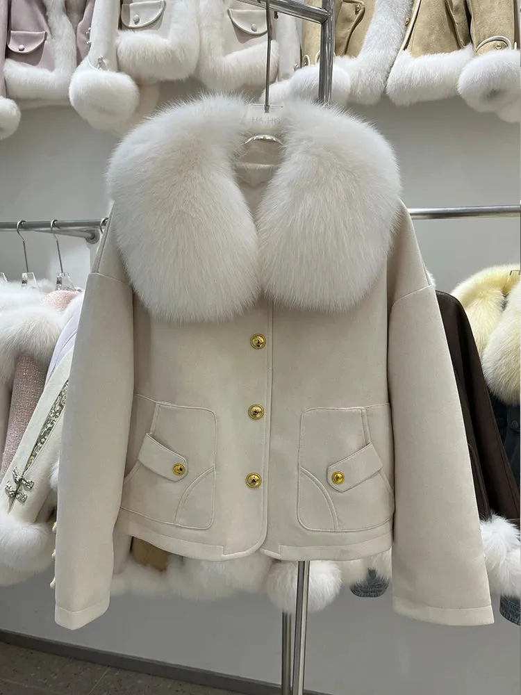Women’s Real Fur Goose Down Jacket – Ultimate Winter Warmth and Style