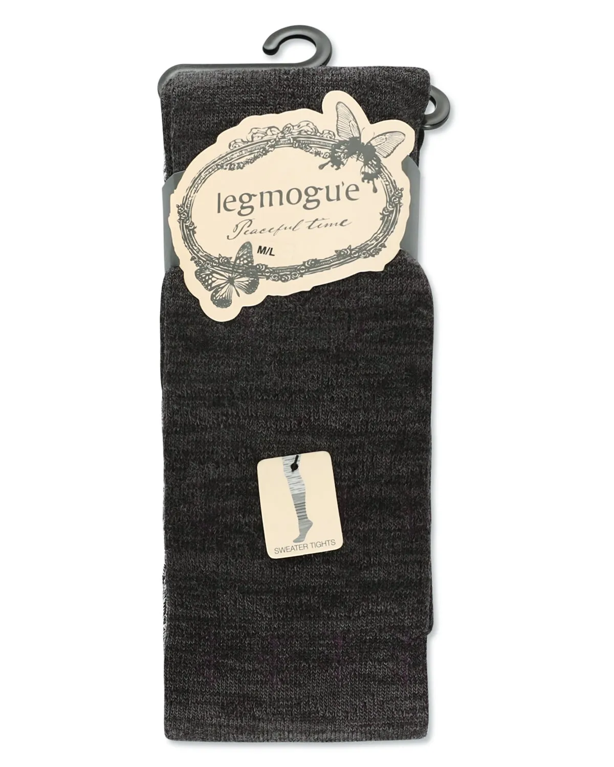 Women's Scallop Mix Two Tone Cotton Blend Sweater Tights