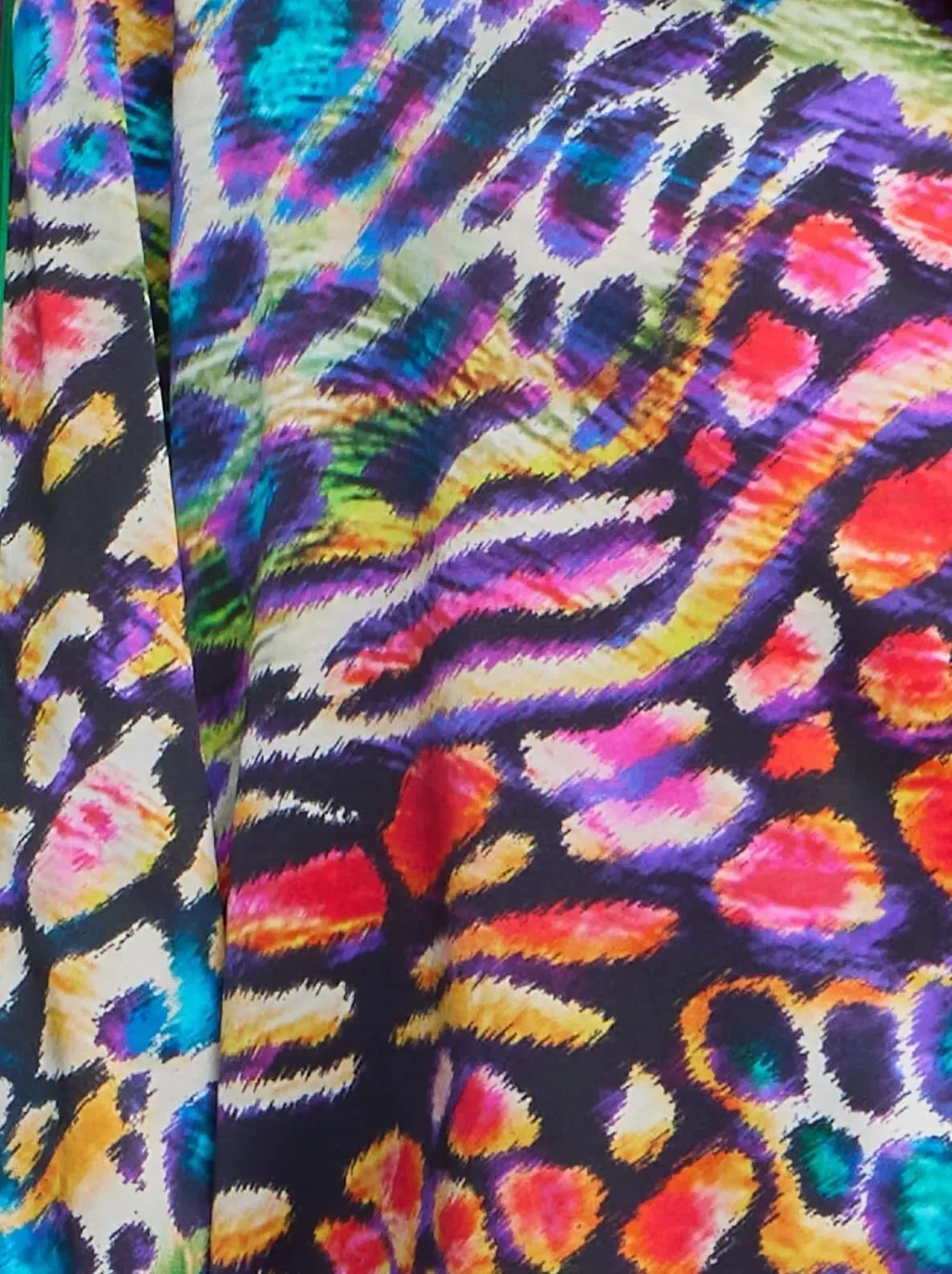 Women's Short Kimono Wrap in Rainbow Leopard
