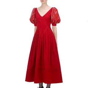 Women's Summer Patchwork V-Neck Sequined Long Dress