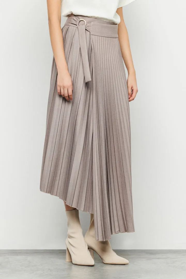 Wool Pleated Skirt