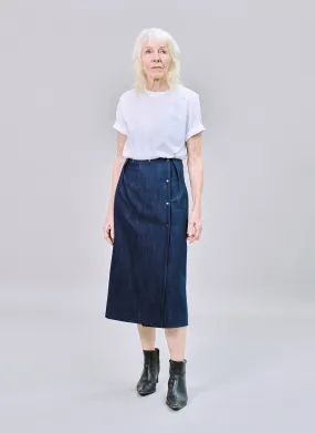 Wrap skirt in organic denim